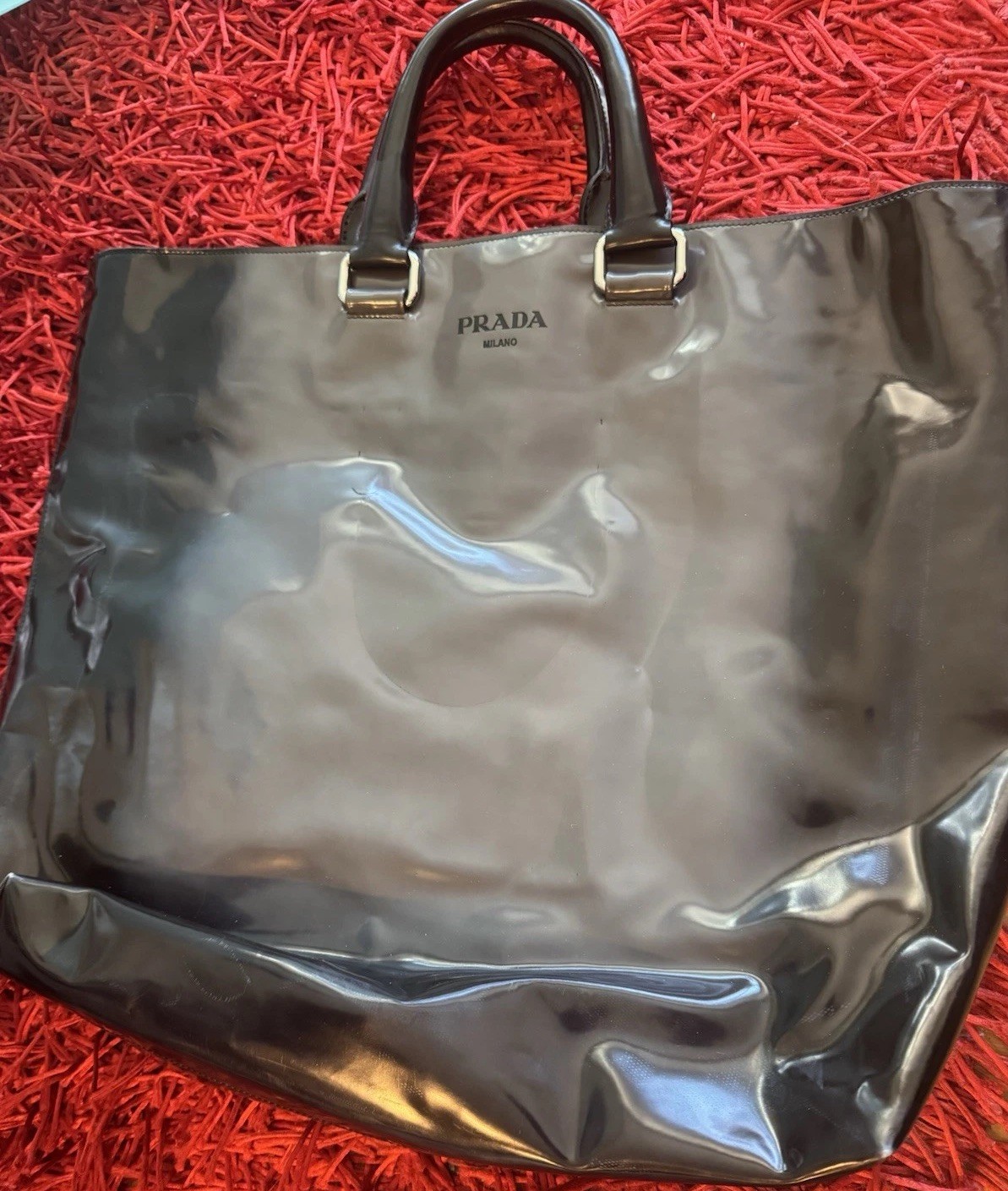 Prada Patent Leather Two Tone Tote (gently Worn). Comes With Dust Bag!