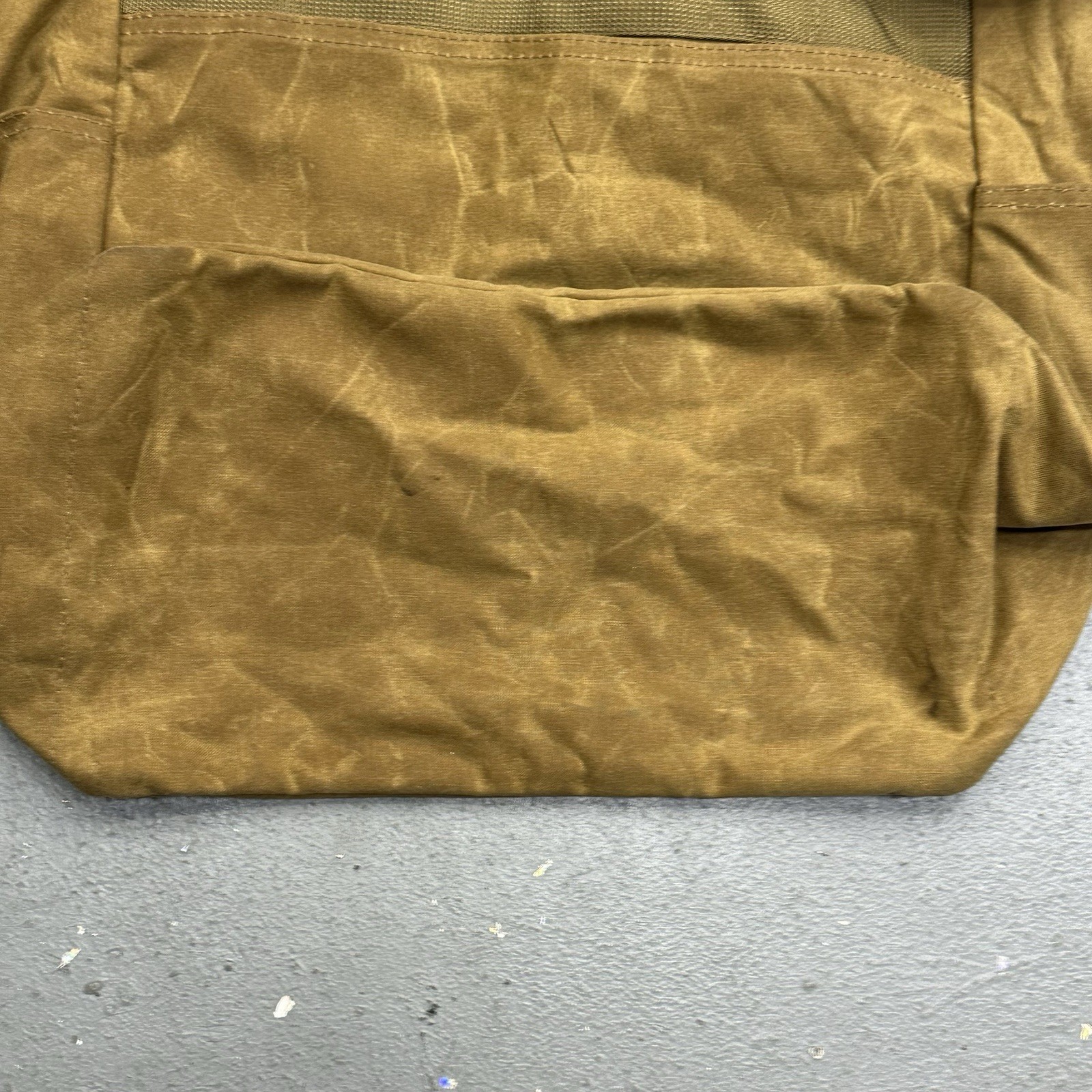 Filson Tin Cloth Tote Bag Brown Oil Cloth Cotton Sutton Bay Shoulder Handles