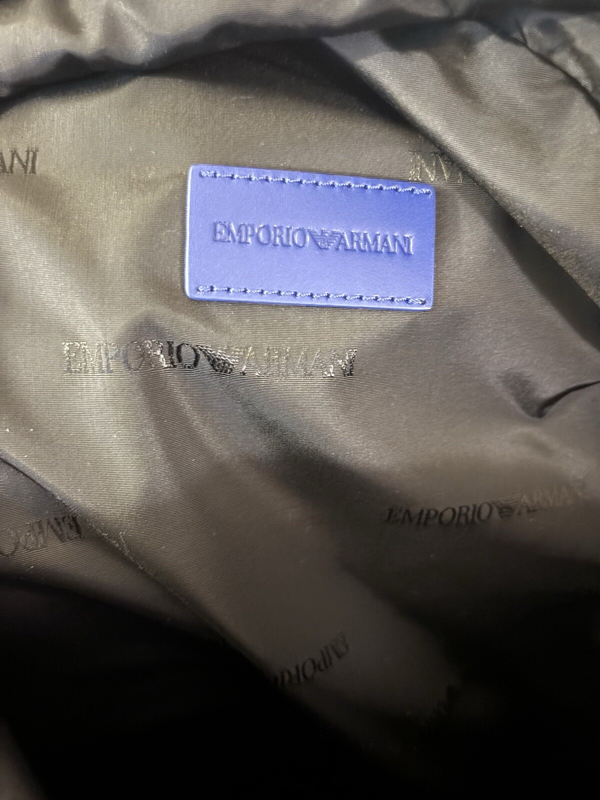 NWT $416 emporio armani backpack Polyurethane Leather