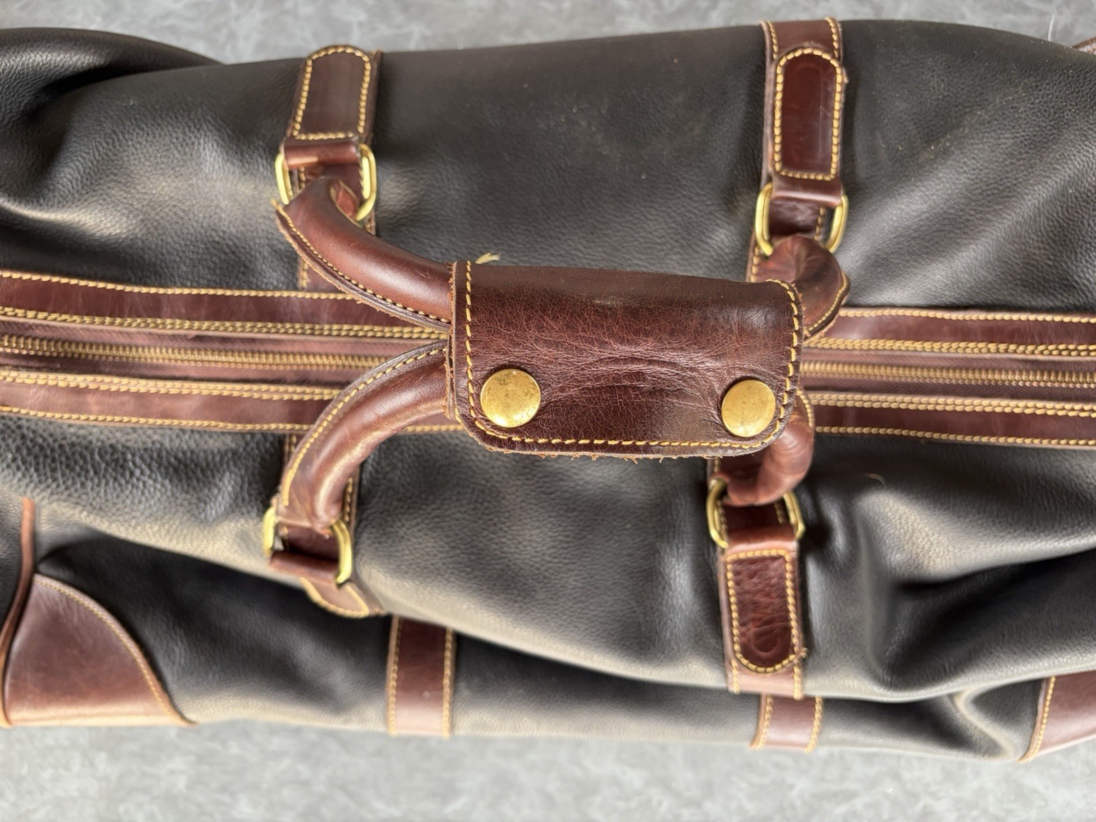 Vintage Roots Canada VH1 “Music First” promotional leather duffle bag. Rare!