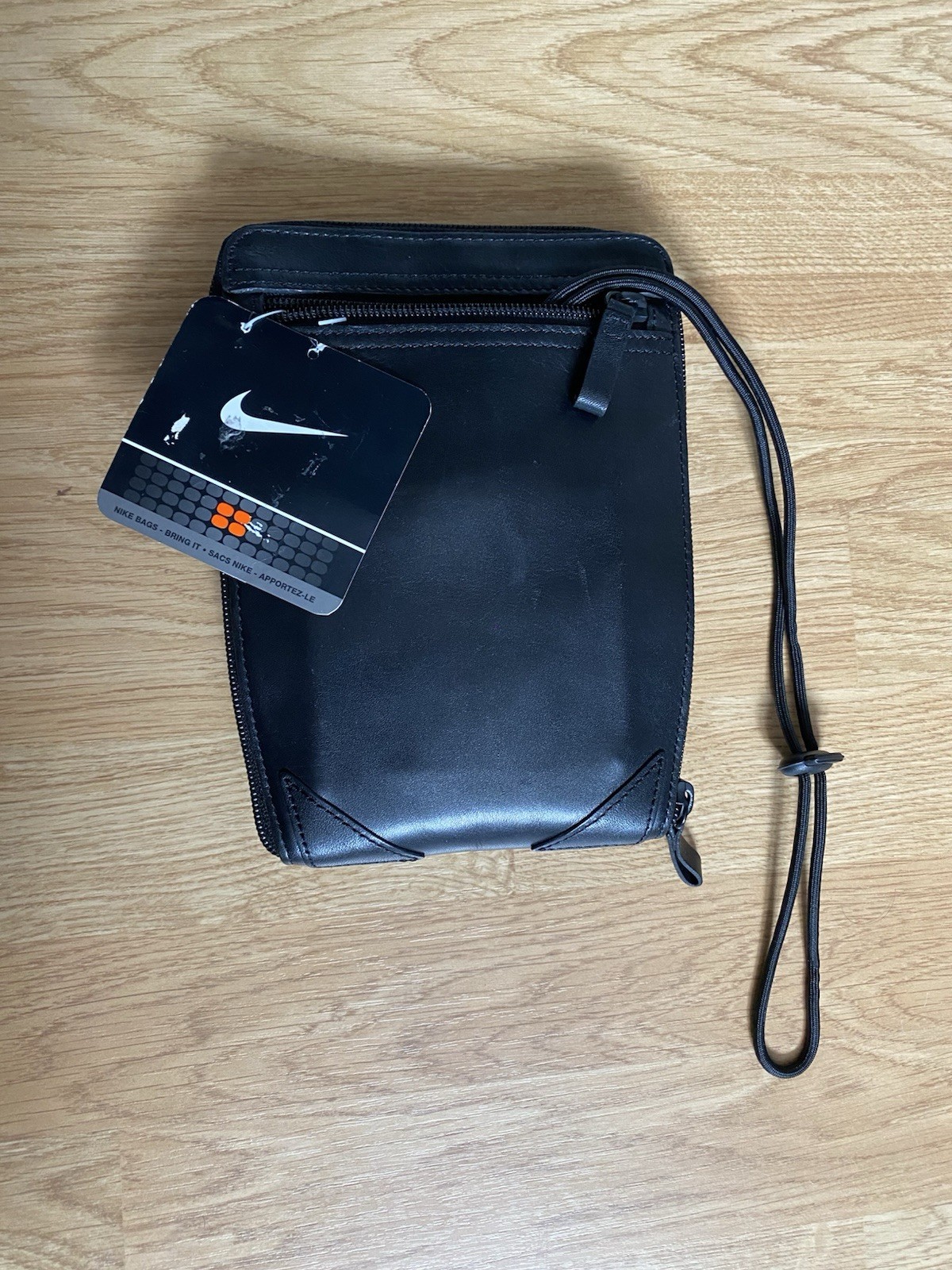 Extremely Rare 00s Nike Collapsible Leather Lanyard Bag Vintage