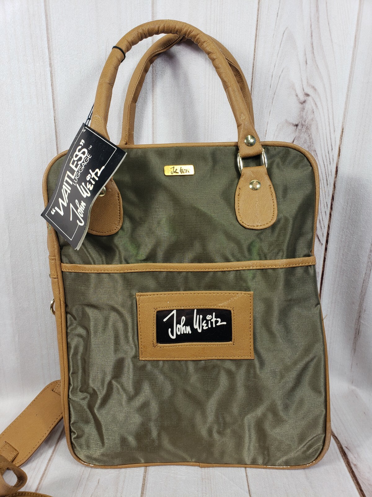 Vintage John Weitz Waitless Luggage Travel NOS with Flaws 70s Laptop Microfiber