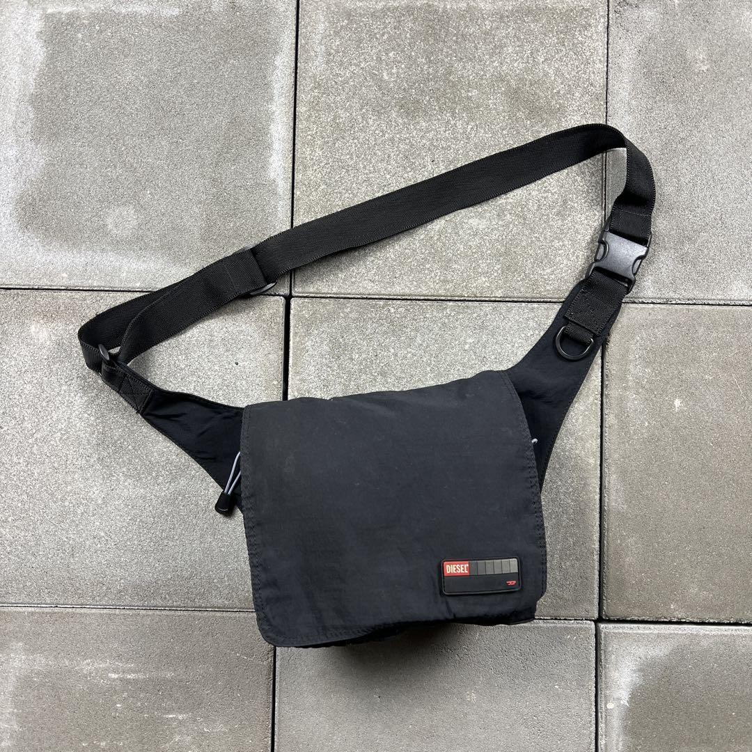 Diesel Men 00S Archive One Shoulder Bag Black 22x9x18cm Luxury Casual Italian