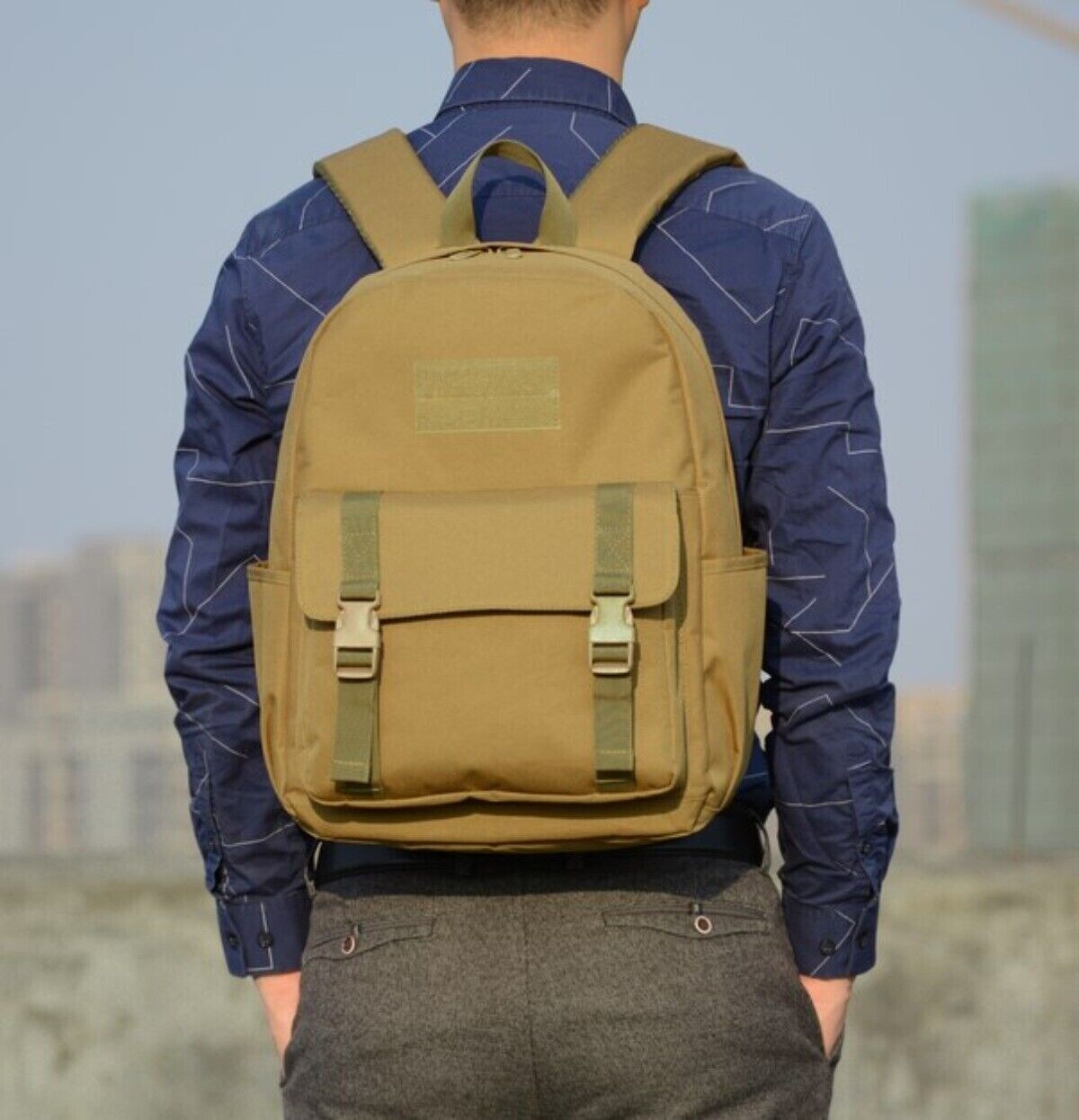 19L Green Backpack School Laptop Bookbag Travel Tactical Camping Rucksack Bag US