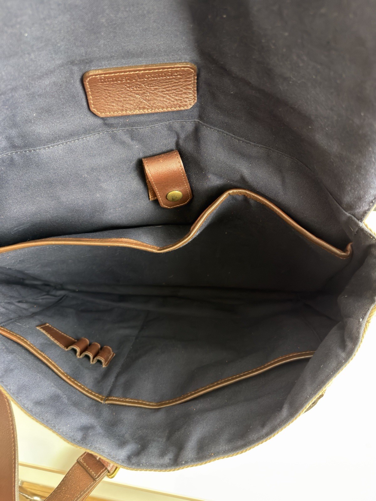 Ernest Alexander Walker Messenger Bag Tobacco Wax Twill Canvas Laptop Brief USA