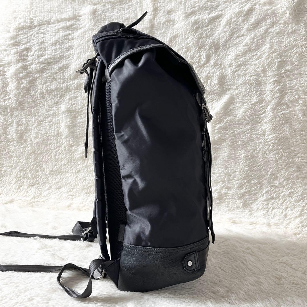 Master-piece Backpack Unisex Black Nylon Leather 15cm 30cm 50cm Excellent