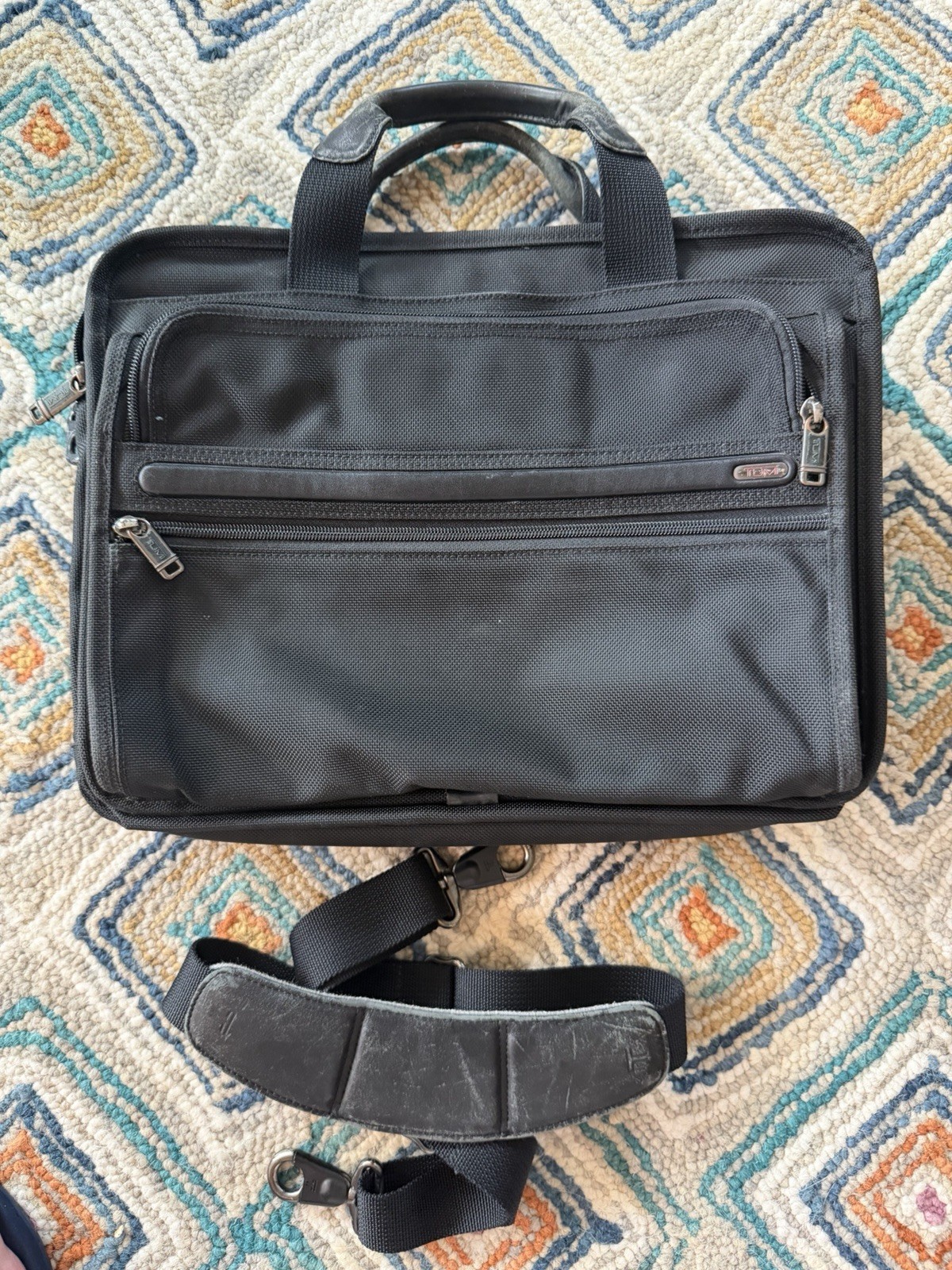 TUMI Alpha Medium 15 -inch Expandable Briefcase with Removable Padded Strap-Used
