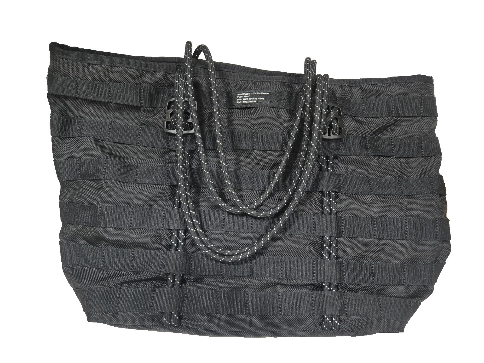 Nike AF-1 Black Tote Bag Sportswear Winterized Issue Unisex Black Tote Bag 26L