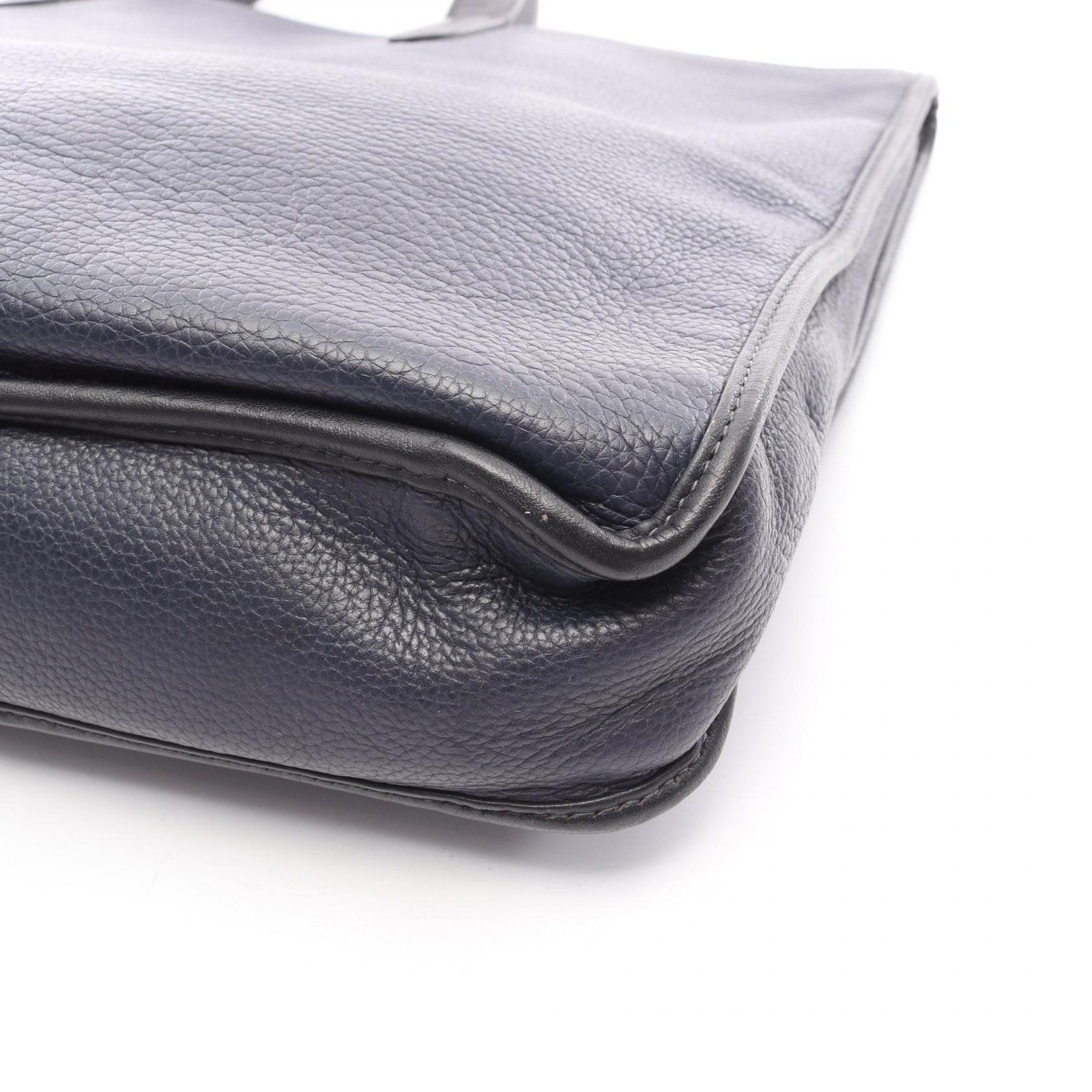LOEWE Toledo Briefcase business bag leather Navy Black Used mens