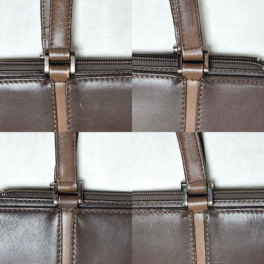 Authentic Burberry Leather Tote Bag Brown 22cm x 36cm x 11cm Business Shoulder
