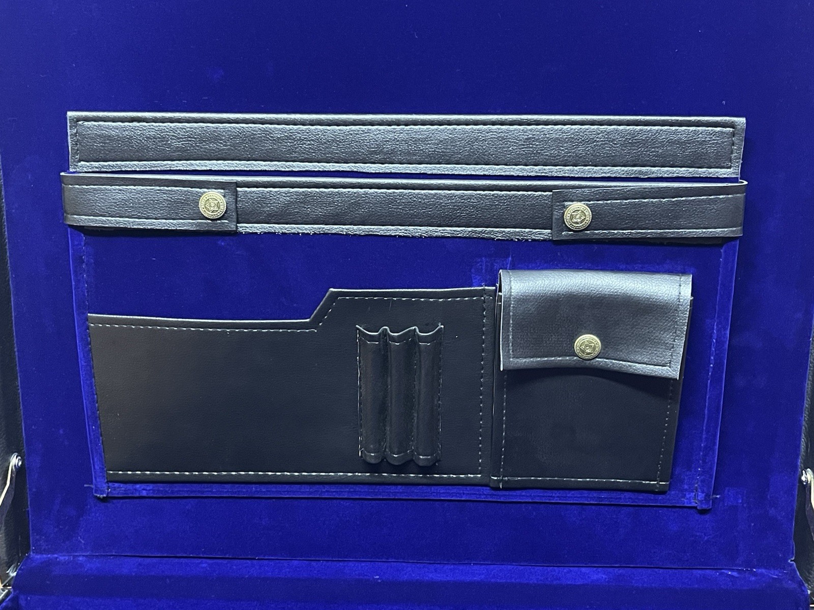 Masonic Regalia Apron Hard Briefcase All Sizes Premium 100%Genuine Black LEATHER