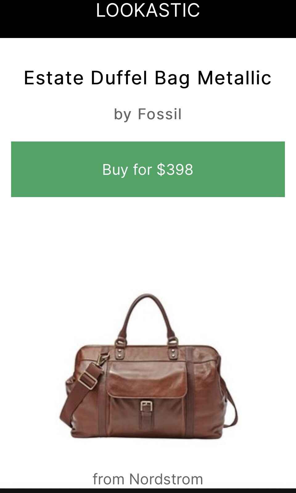 Fossil Estate Leather Duffle