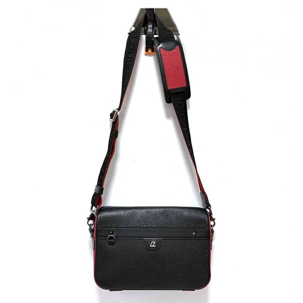 Christian Louboutin Authentic RUISBUDDY Shoulder Bag Sling Bag Calf Leather