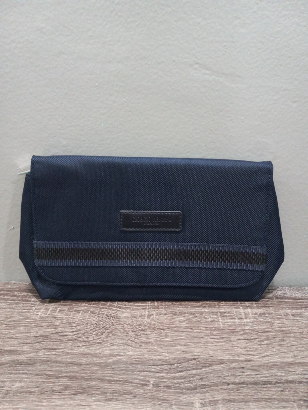 GIORGIO ARMANI FRAGRANCES BLUE TRAVEL SIZE BAG MENS ELEGANT KIT POUCH NEW W HOOK