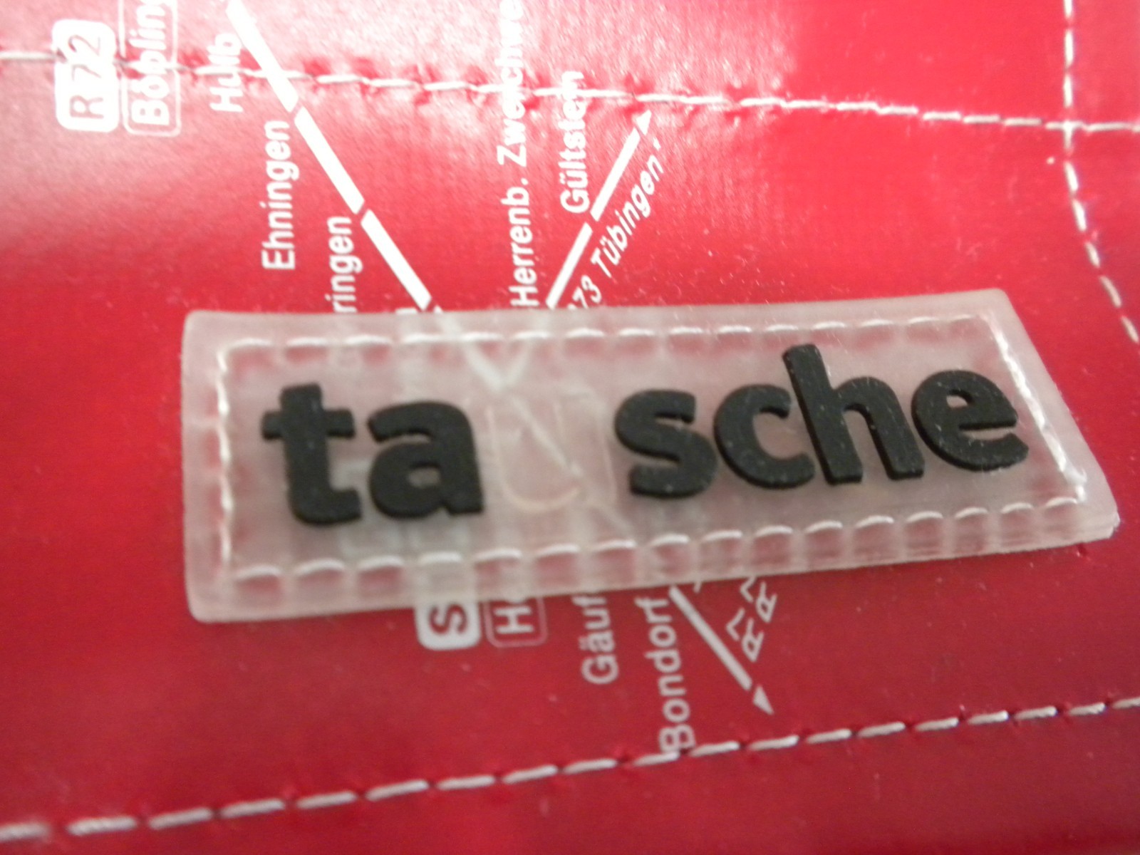 Tausche Tagediebin Messenger Bag Germany Stuttgart Metro Stadtbahn Red Black B
