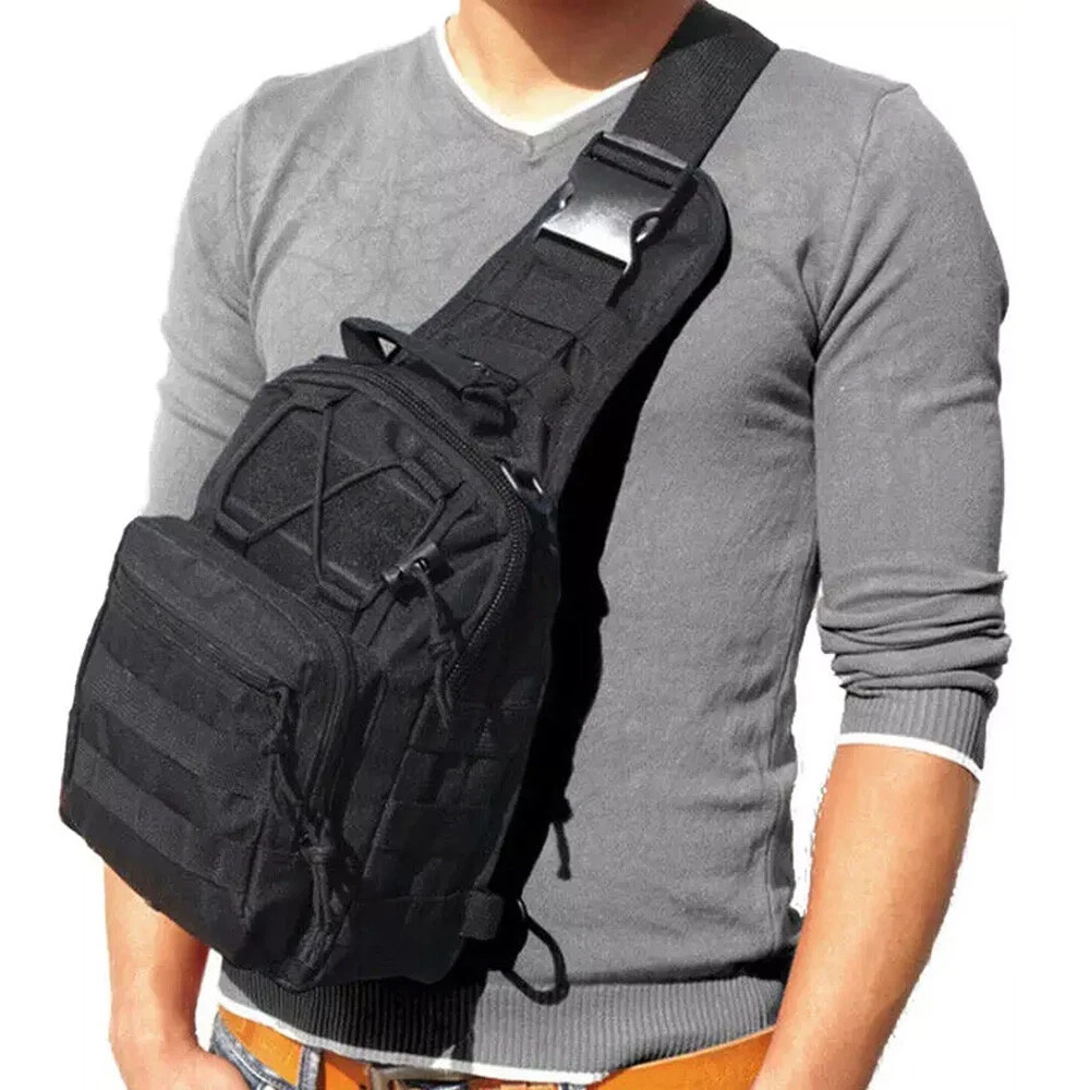 Mens Backpack Tactical Sling Shoulder Bag Molle Travel Chest Pack Outdoor Hiking