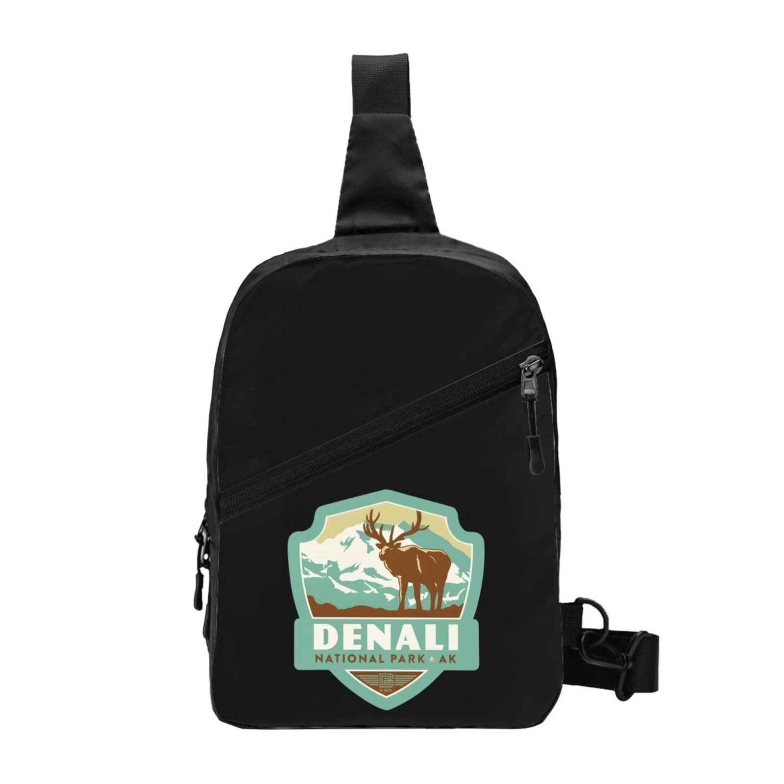 Denali National Park Chest Portable Men’s Bag Folding Sports Crossbody Chest Bag