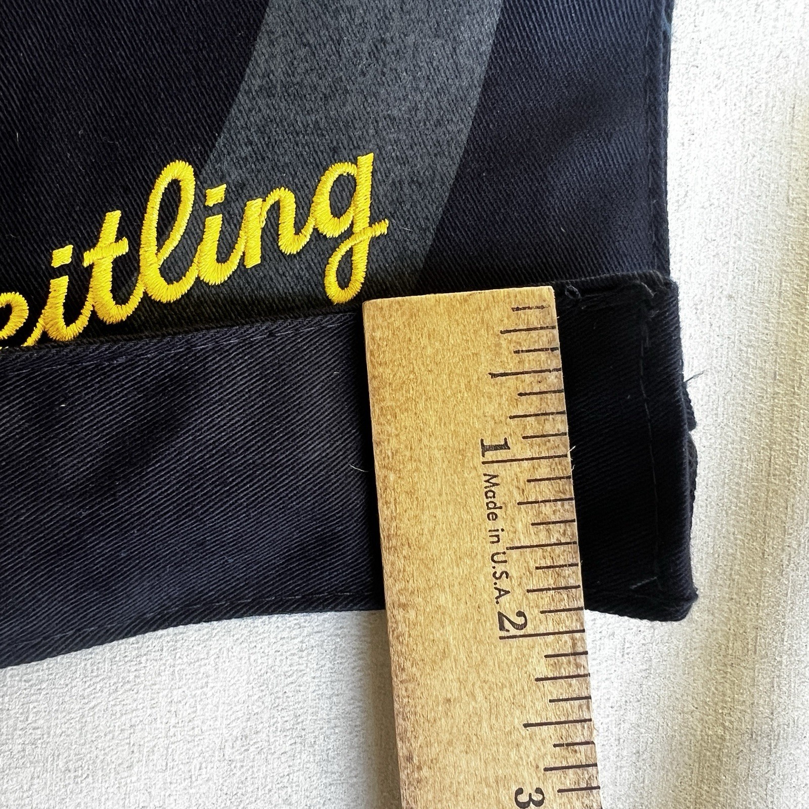 Breitling Shoulder Tote Bag Navy Embroidered Canvas Navitimer Wrist Watch 2917