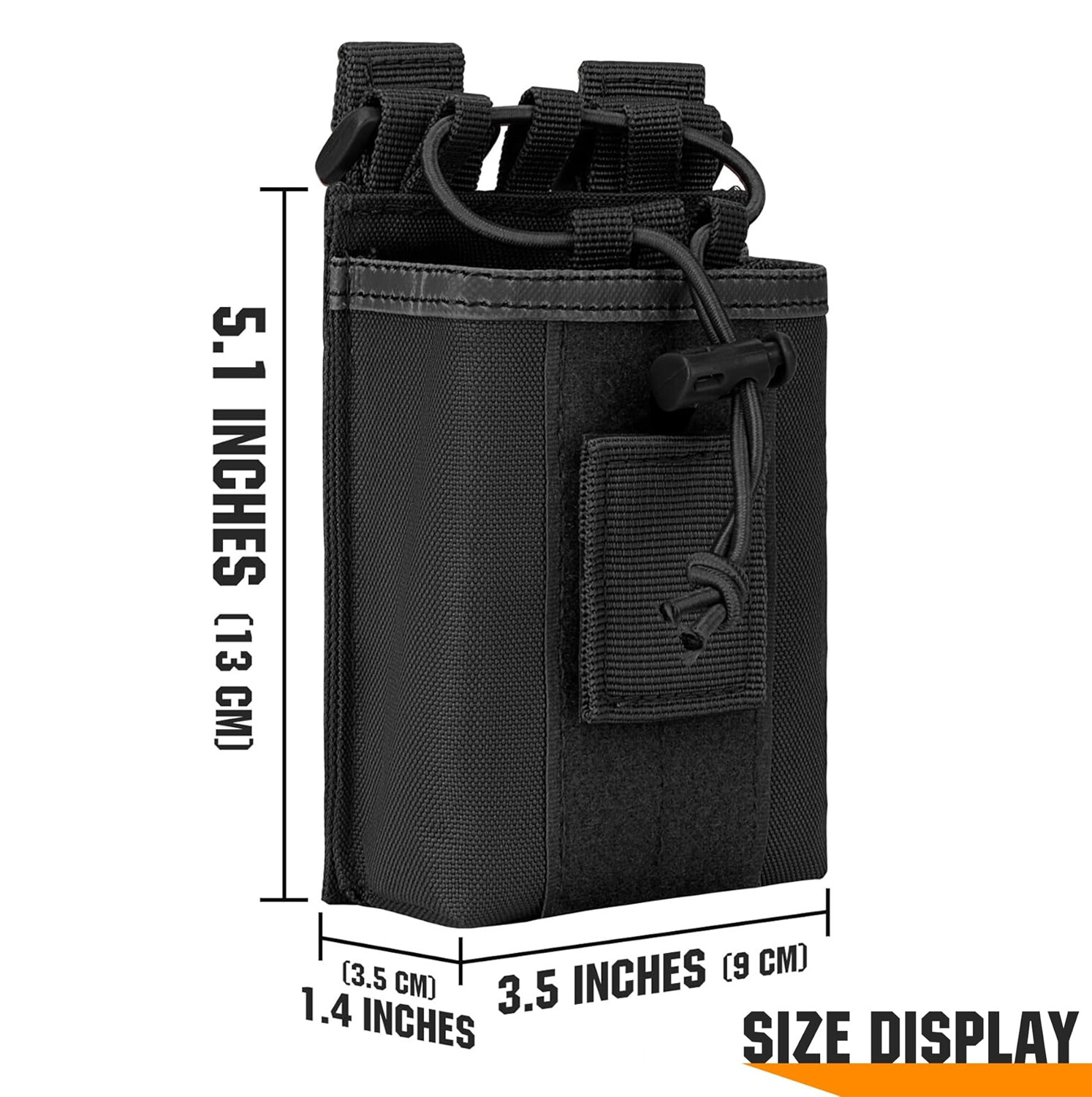 Tactical Molle Radio Pouch Military Heavy Duty Adjustable Interphone Storage Bag