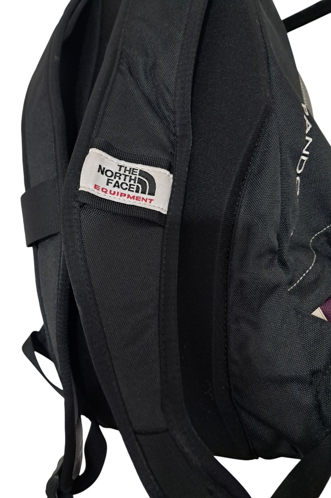 The North Face Backpack Unisex Small Purple Grey Black Daypack Colorblock Zip