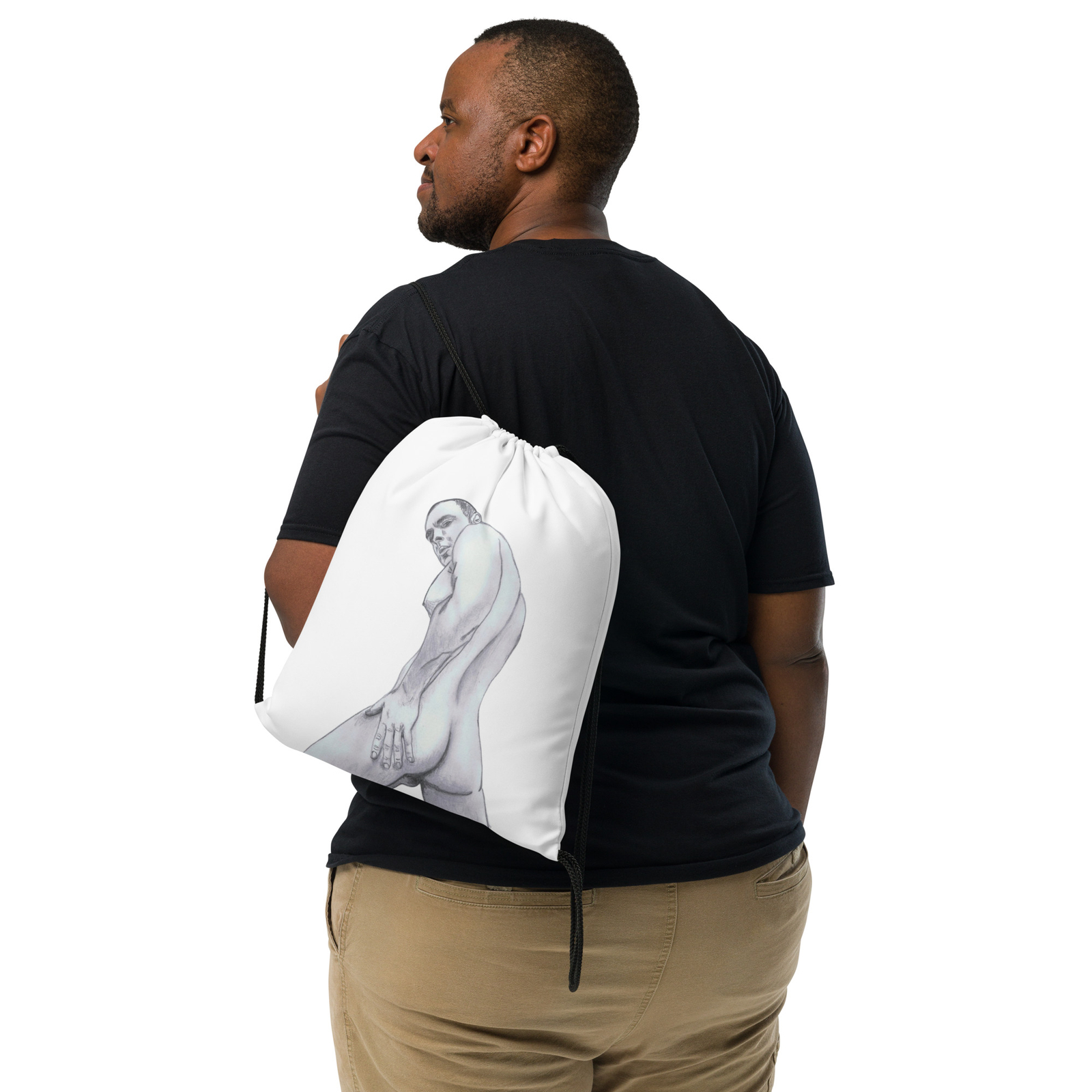 Rare Nude Gay Drawstring Bag