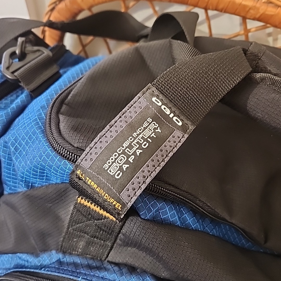 OGIO Duffle Sports Gym Travel Bag Blue & Black 50 Liter All Terrain