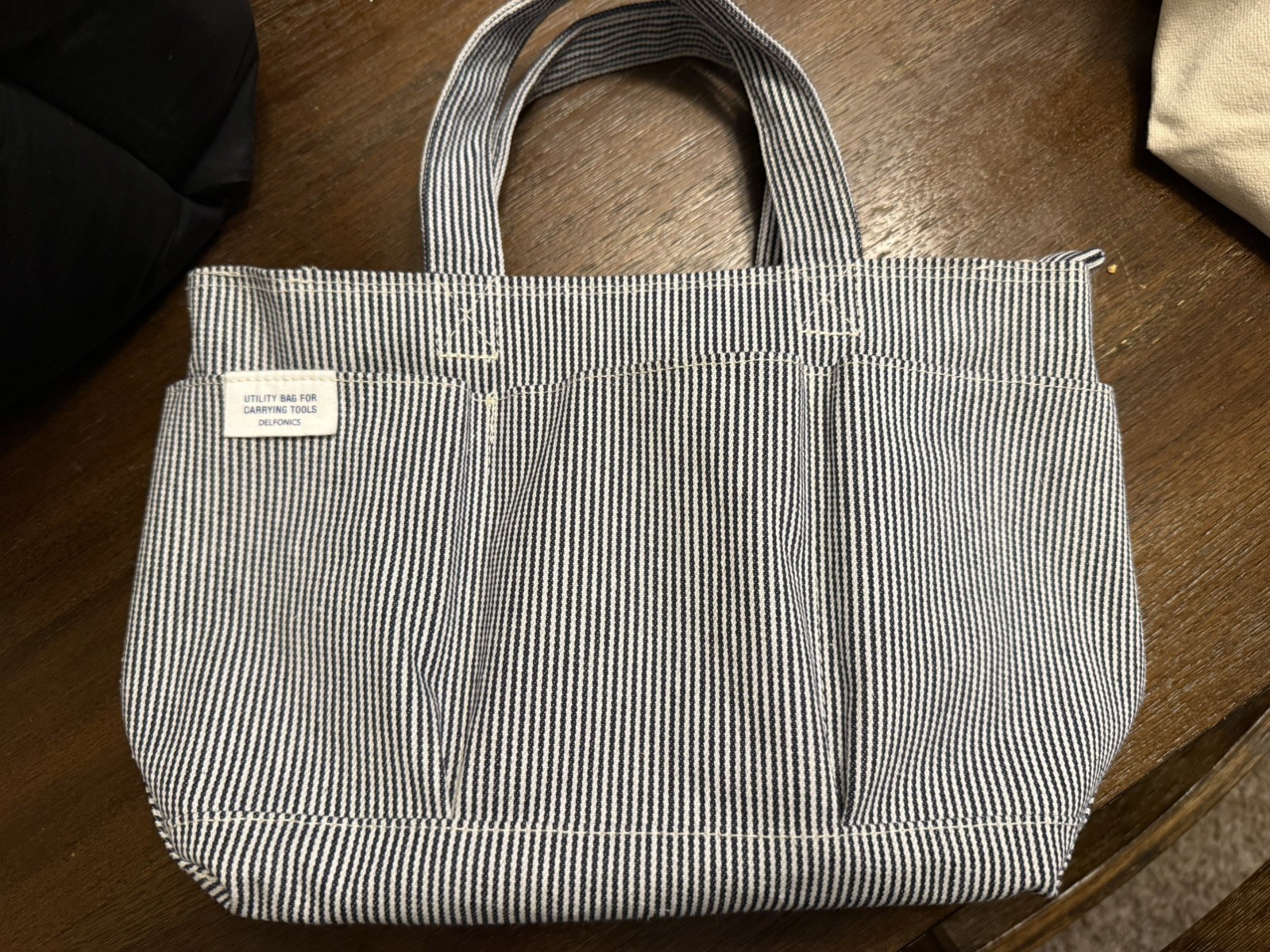DELFONICS 500428 Inner Carrying Bag Size S Hickory Stripe Pouch Case Bag NEW F/S