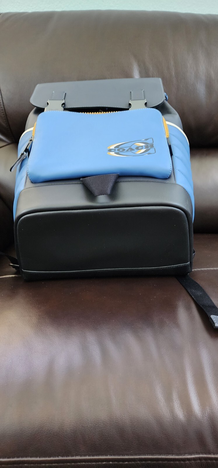 Coach Men’s Track Backpack Quilting In Colorblock w/ Coach Stamp NWT Sold Out