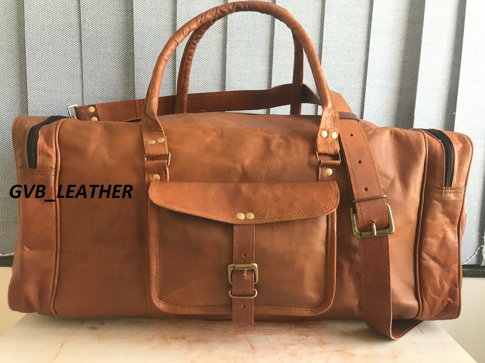 World Famous Men’s Leather Large travel duffel weekend bag Handmade luggage Gym