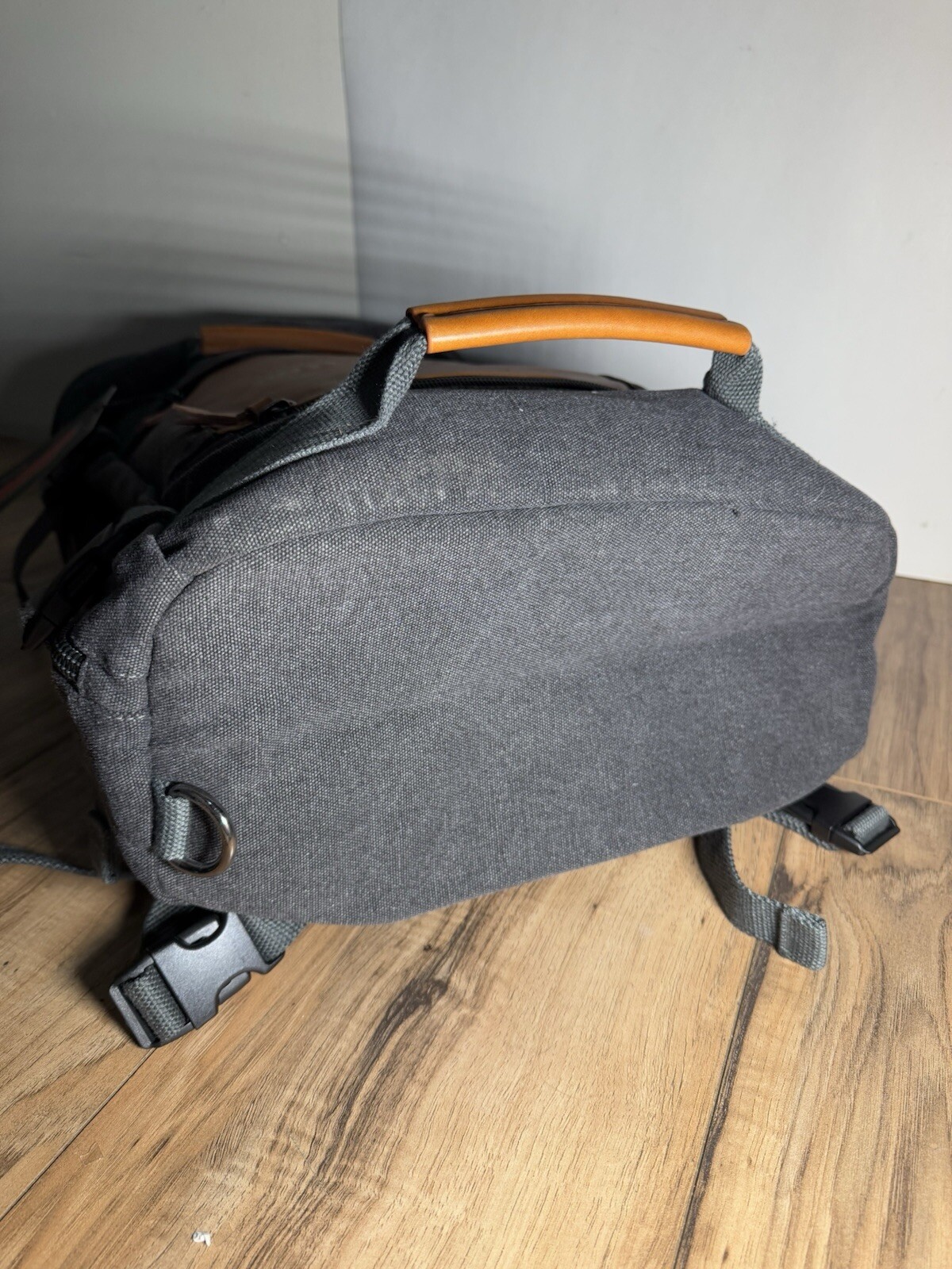 NEW WITZMAN Men Travel Backpack Charcoal Canvas Rucksack Computer Duffel Bag