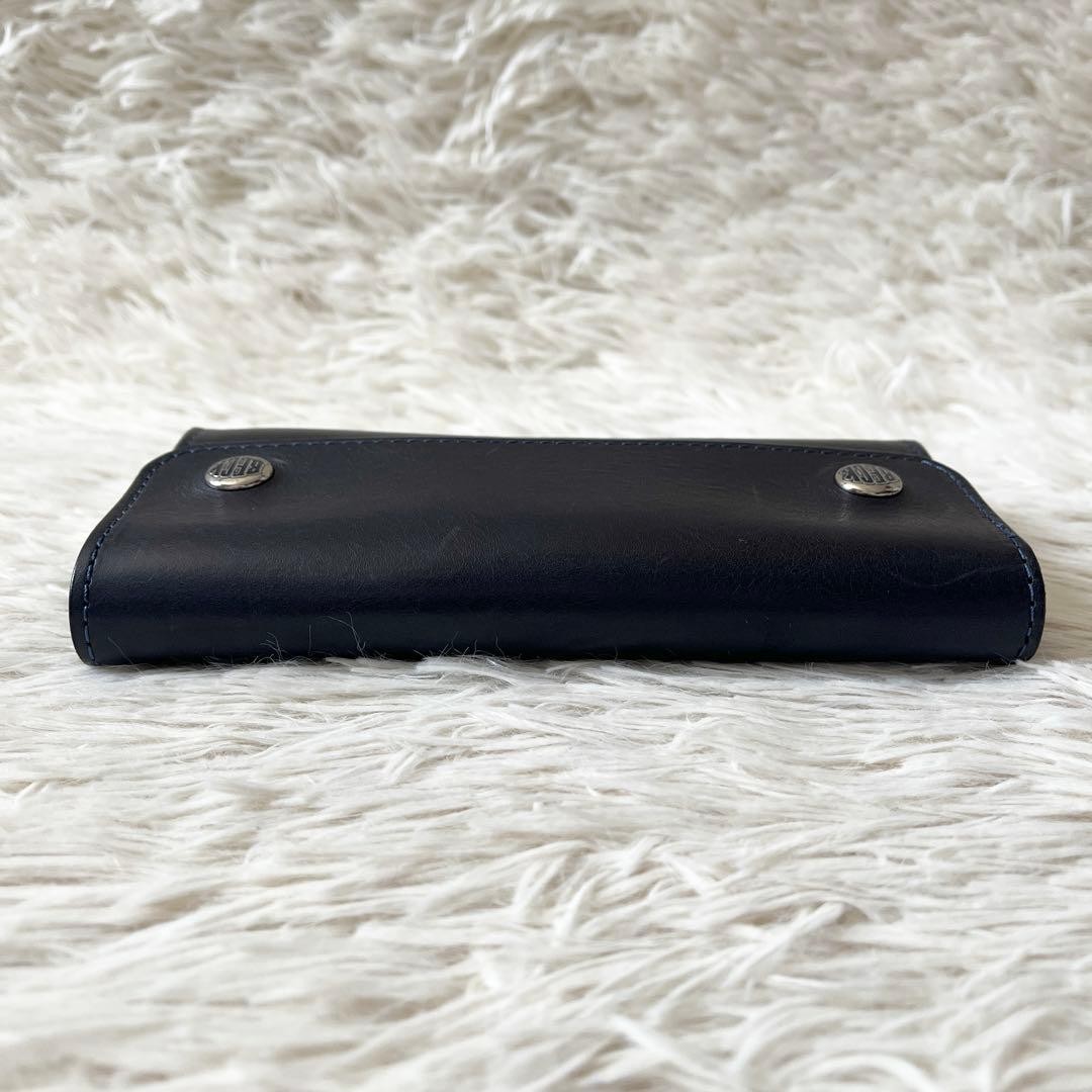 Toys McCOY Long Wallet Navy Black Double Snap Button Business Casual