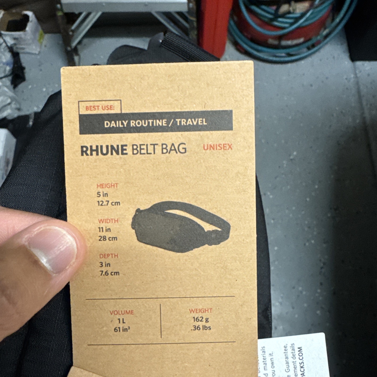 Gregory Rhune Belt Bag Everyday Pack, One Size, Techno Granite New