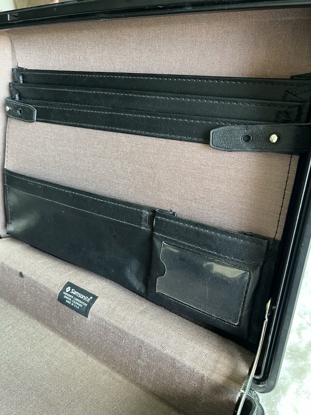 Vintage Samsonite Brown Hard Shell Briefcase Combo Lock Expanding Folder 19×13”