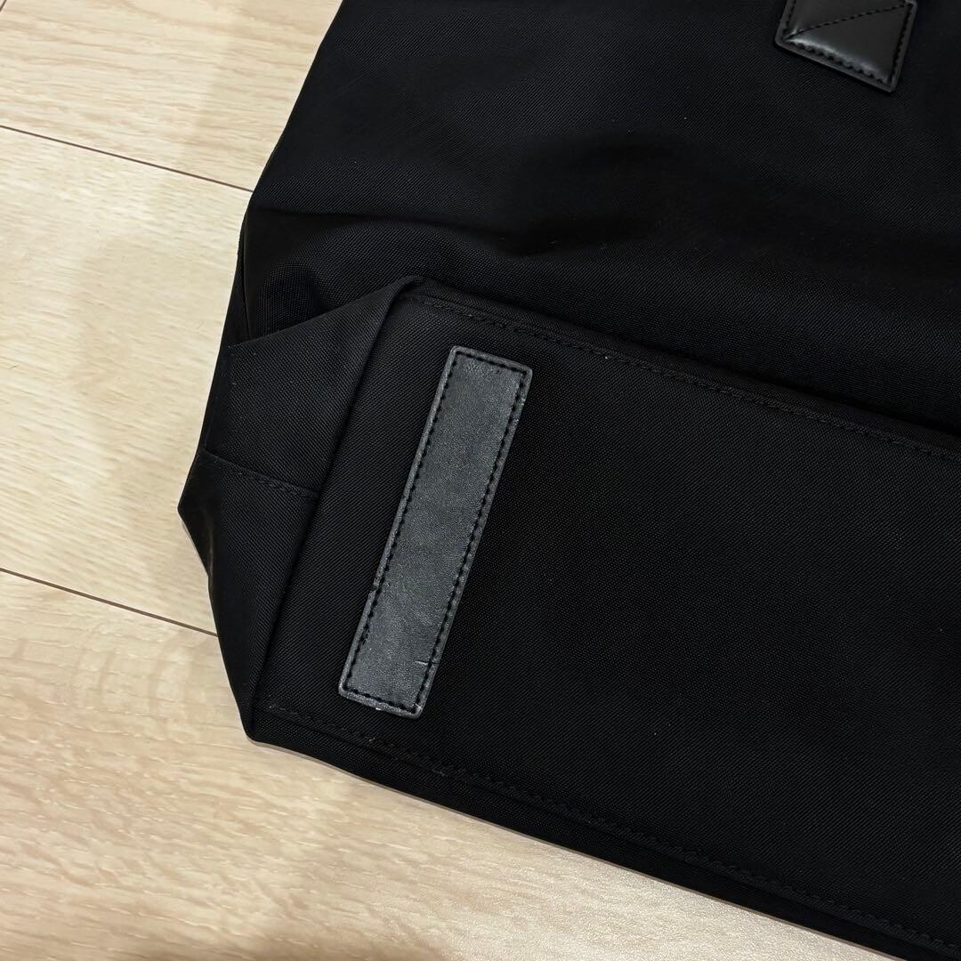 Paul Smith PS Black Canvas Tote Bag Multicolor Stitching Bottom Studs Men NEW