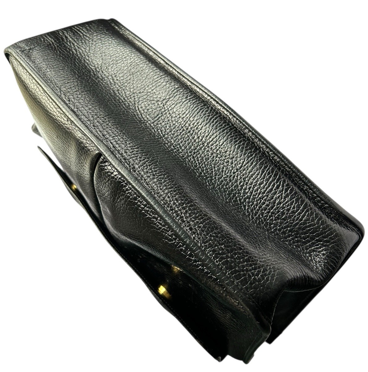 Gianni Versace Clutch Bag Unisex Pebbled Leather Pouch Medusa Zip Pockets Black