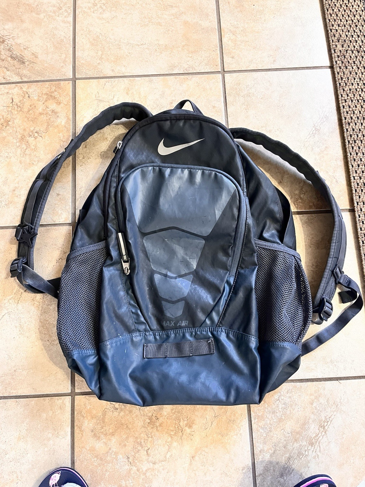 Nike Max Air Gray Large Backpack Unisex Pre-owned
