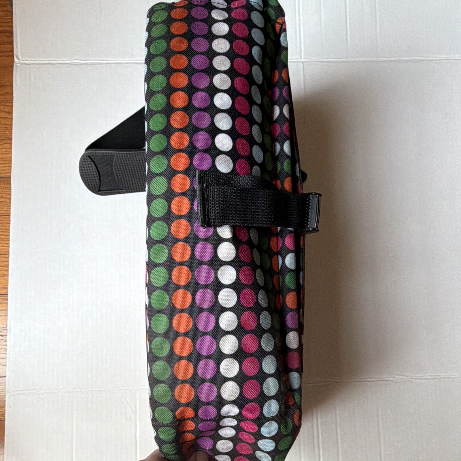 Dickies Multicolor/Black Polka Dot Messenger Bag, Zip Buckle, Pockets Strap