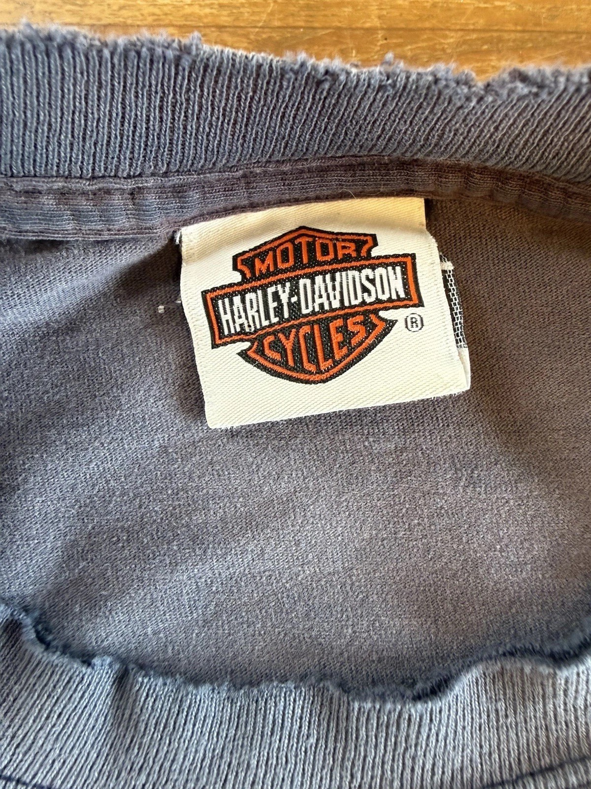 Harley Davidson Motorcycle 03 Distressed Long Sleeve T-Shirt Olympia WA Large
