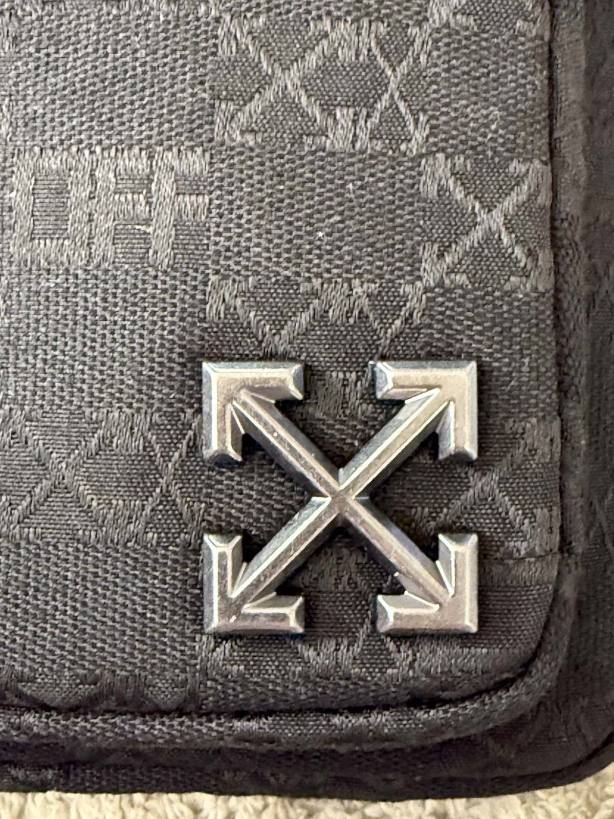 Off-White North/South Flight Multi Pocket Crossbody Bag