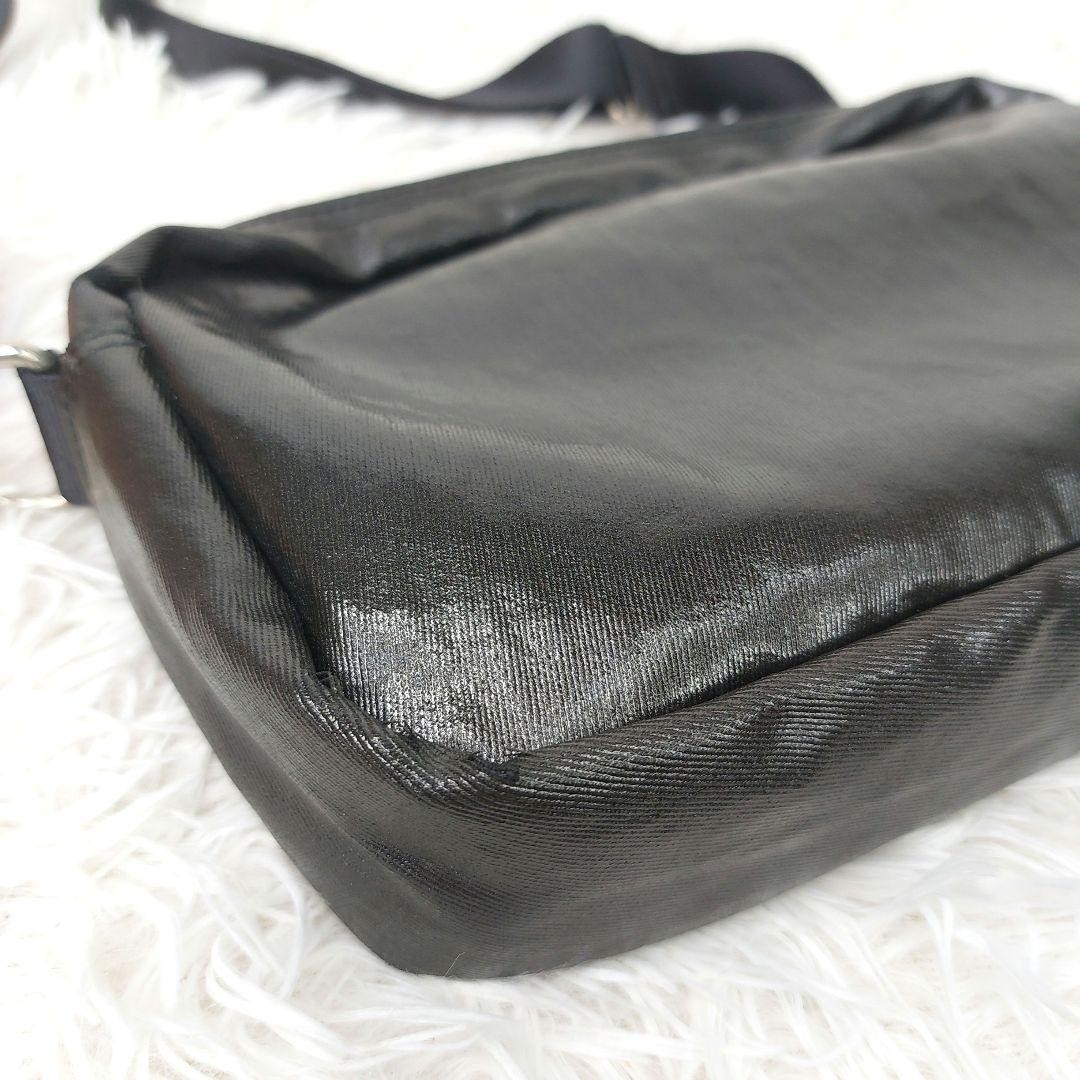 Authentic PORTER Yoshida Kaban Shoulder Bag Shine Black 16cm x 22cm x 4cm, Good