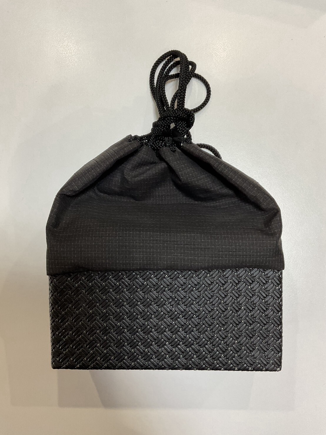 Japanese traditional Bag Black Pouch Kimono Yukata From Japan