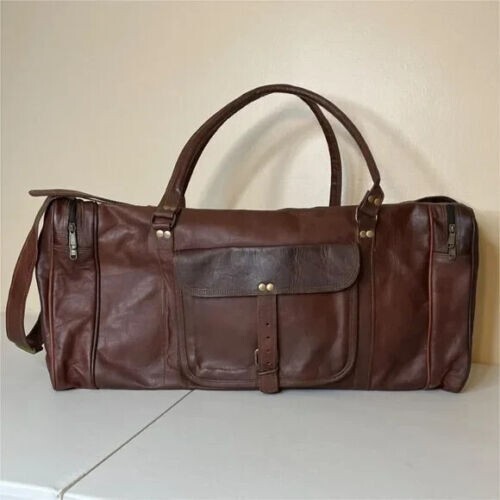35″ Heavy Duty Leather Duffle Bag Weekend Travel AirCabin Carryon Luggage