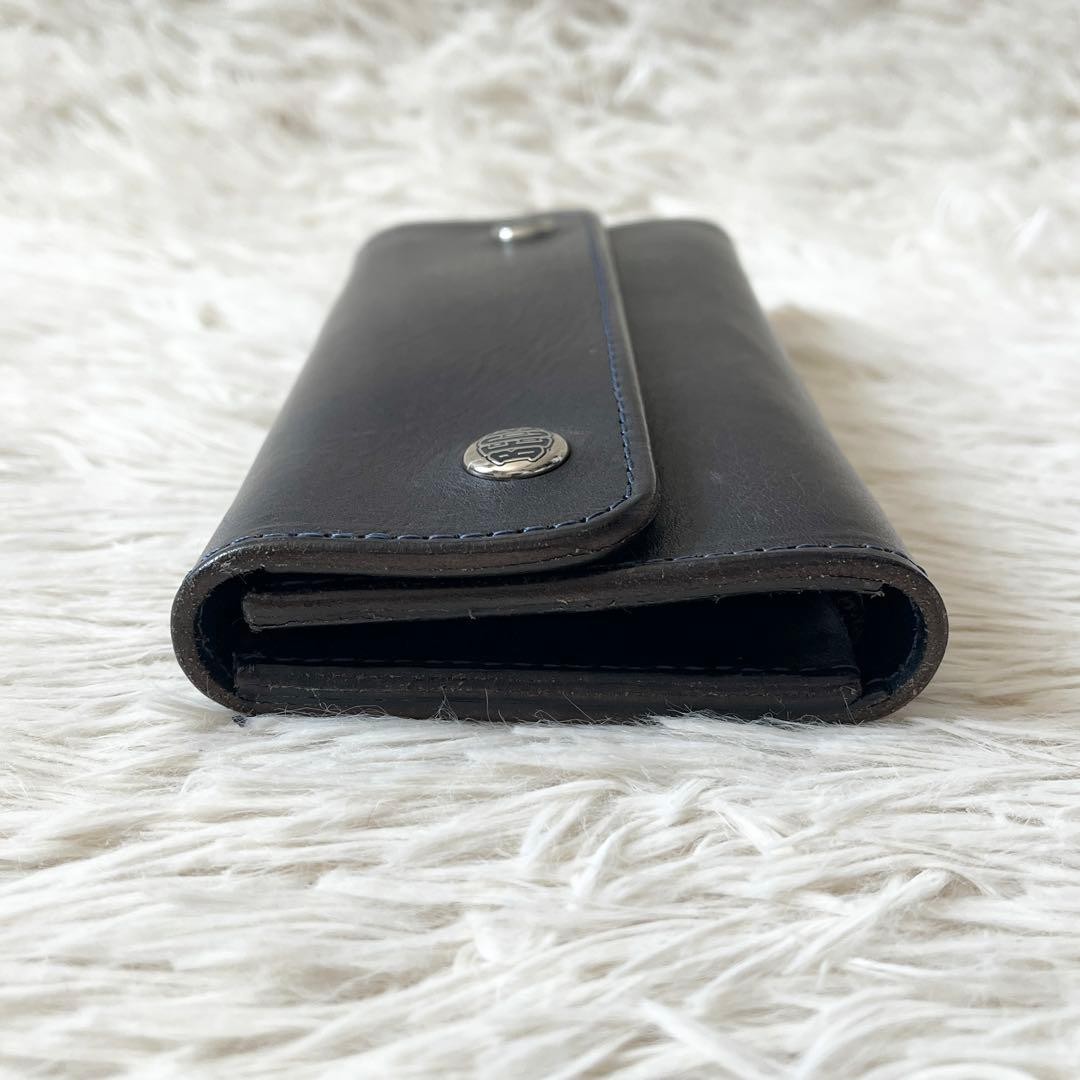 Toys McCOY Long Wallet Navy Black Double Snap Button Business Casual