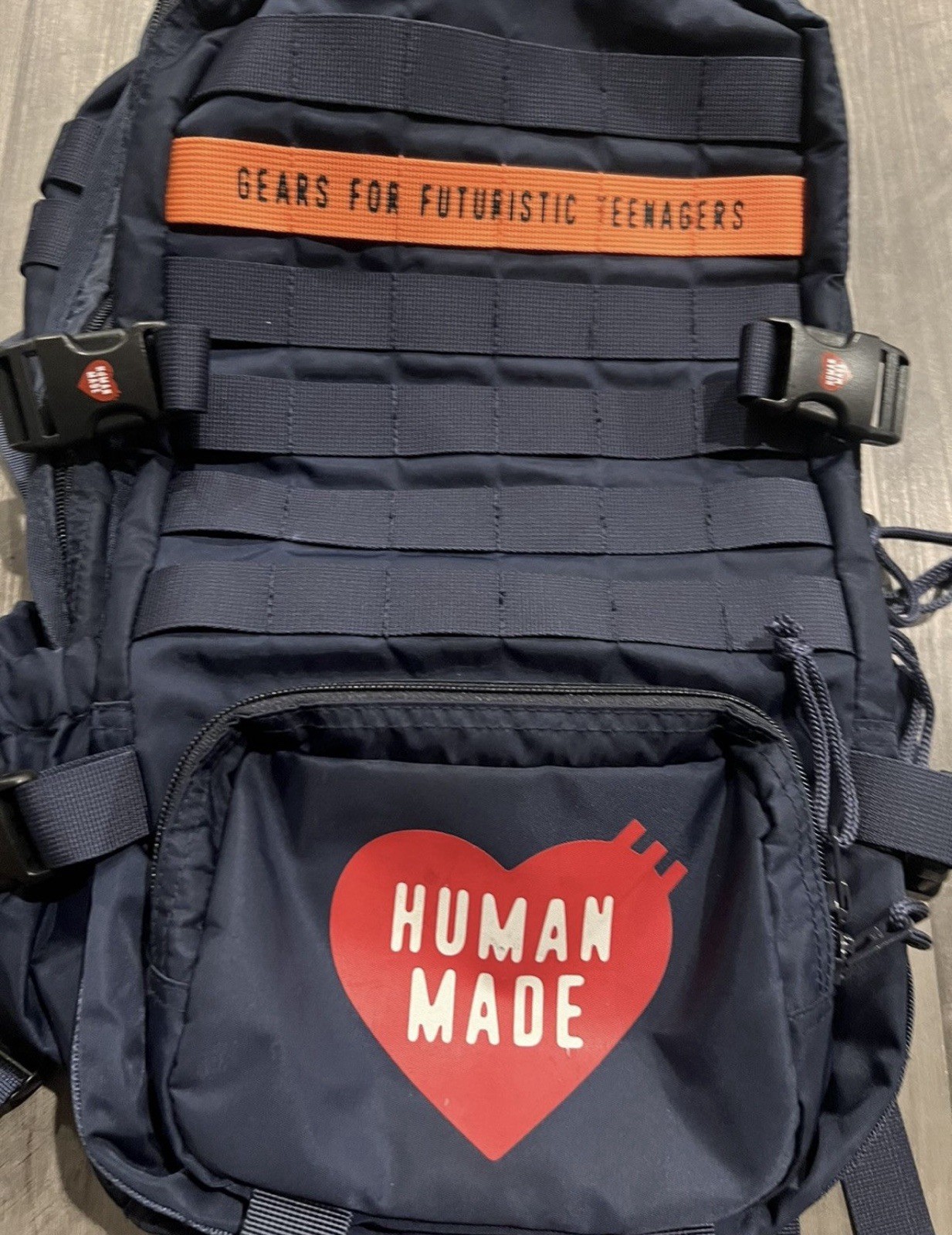 100% Authentic Rare SS21 Human Made Navy Military Back
