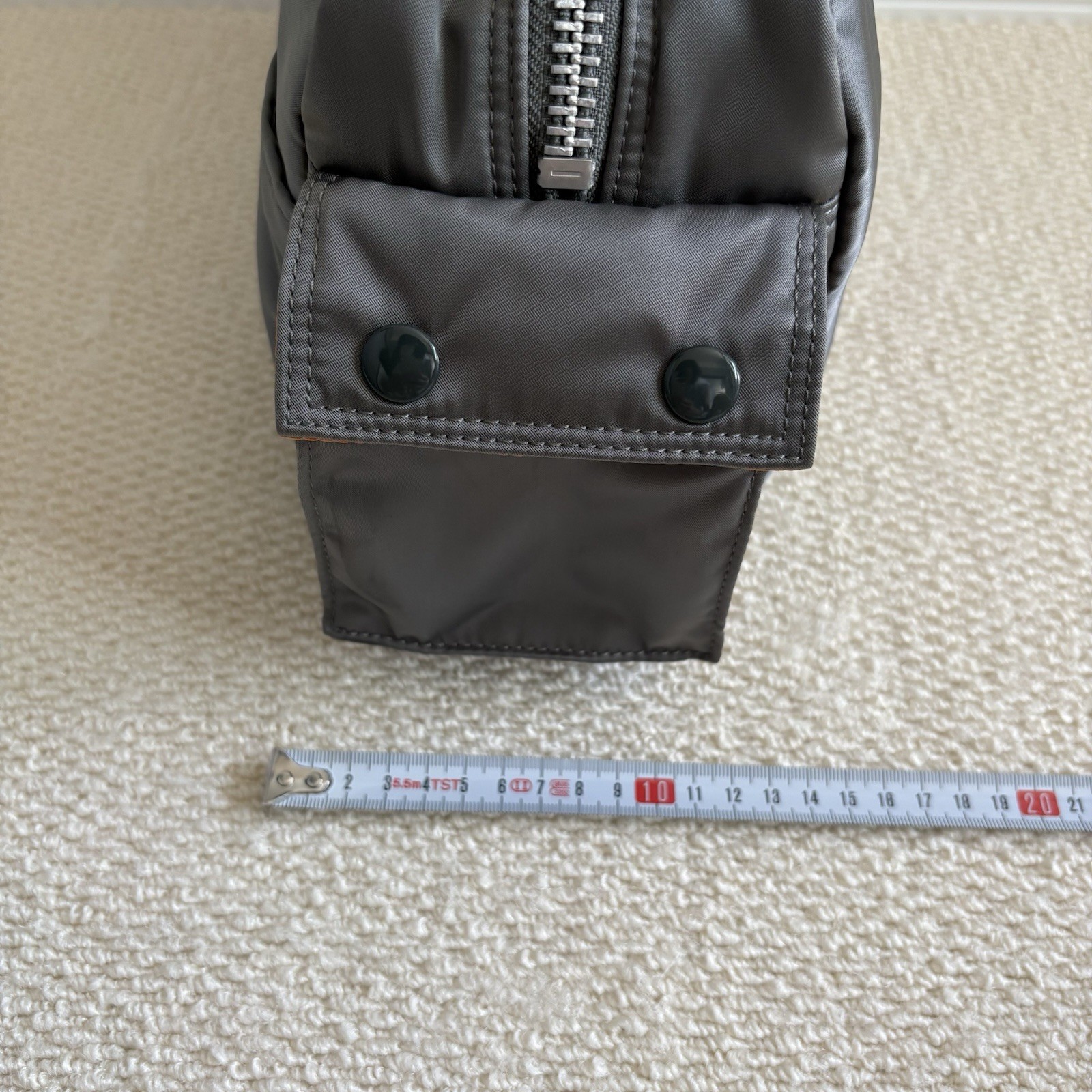 Yoshida PORTER TANKER Boston Bag Silver Gray Unused Japan 30cm×22cm×11cm