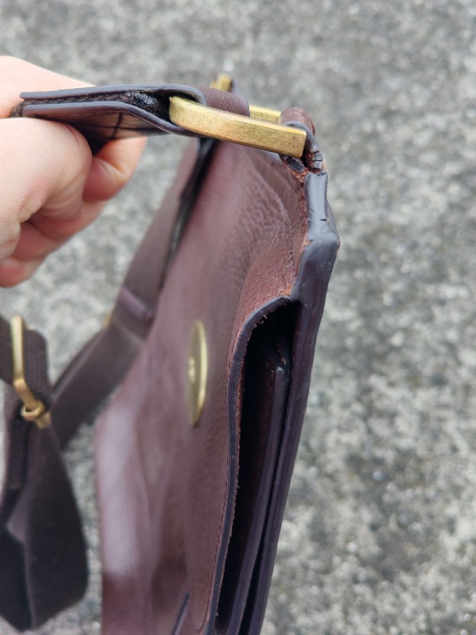 Mulberry Messenger Bag Vintage Pocket Men Leather Color Brown