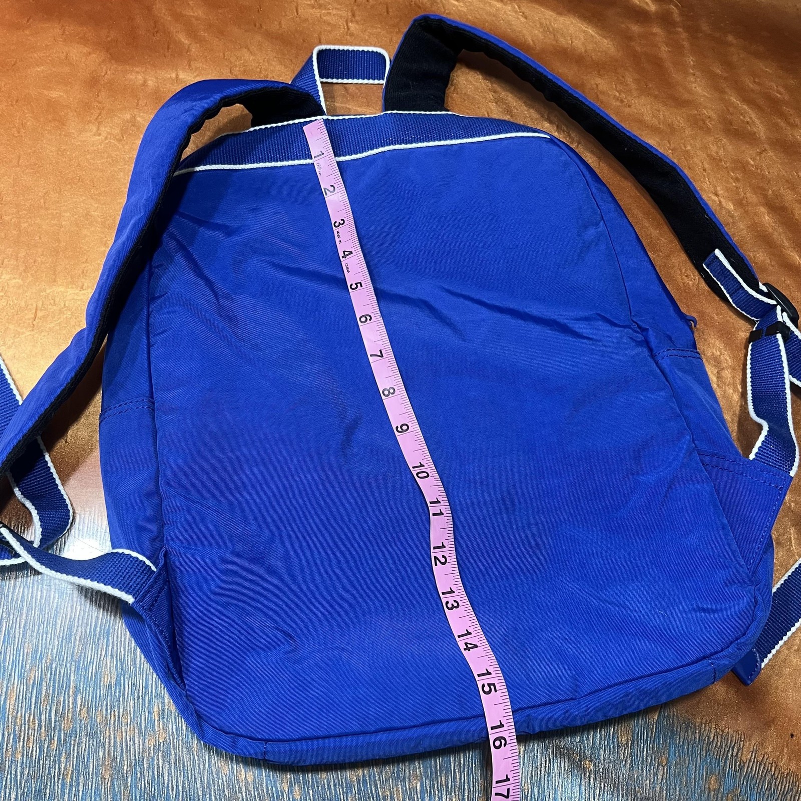Kipling Backpack Mens Womens Large Blue Nylon Monkey Keychain School Travel Bag