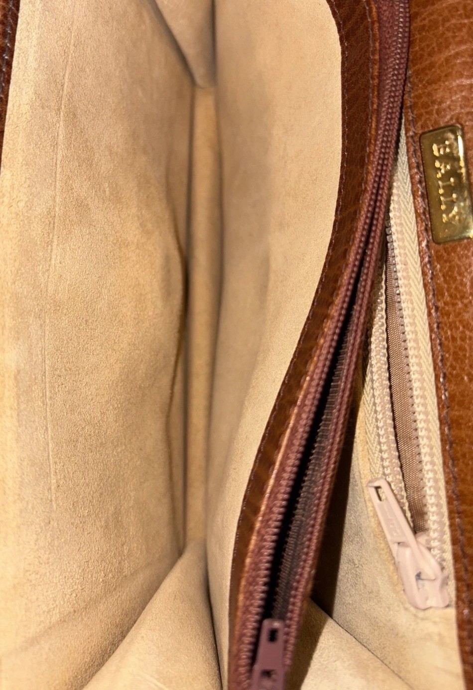 VTG Bally Caramel Leather Attaché Business Clutch Wrist Portfolio Organizer Bag