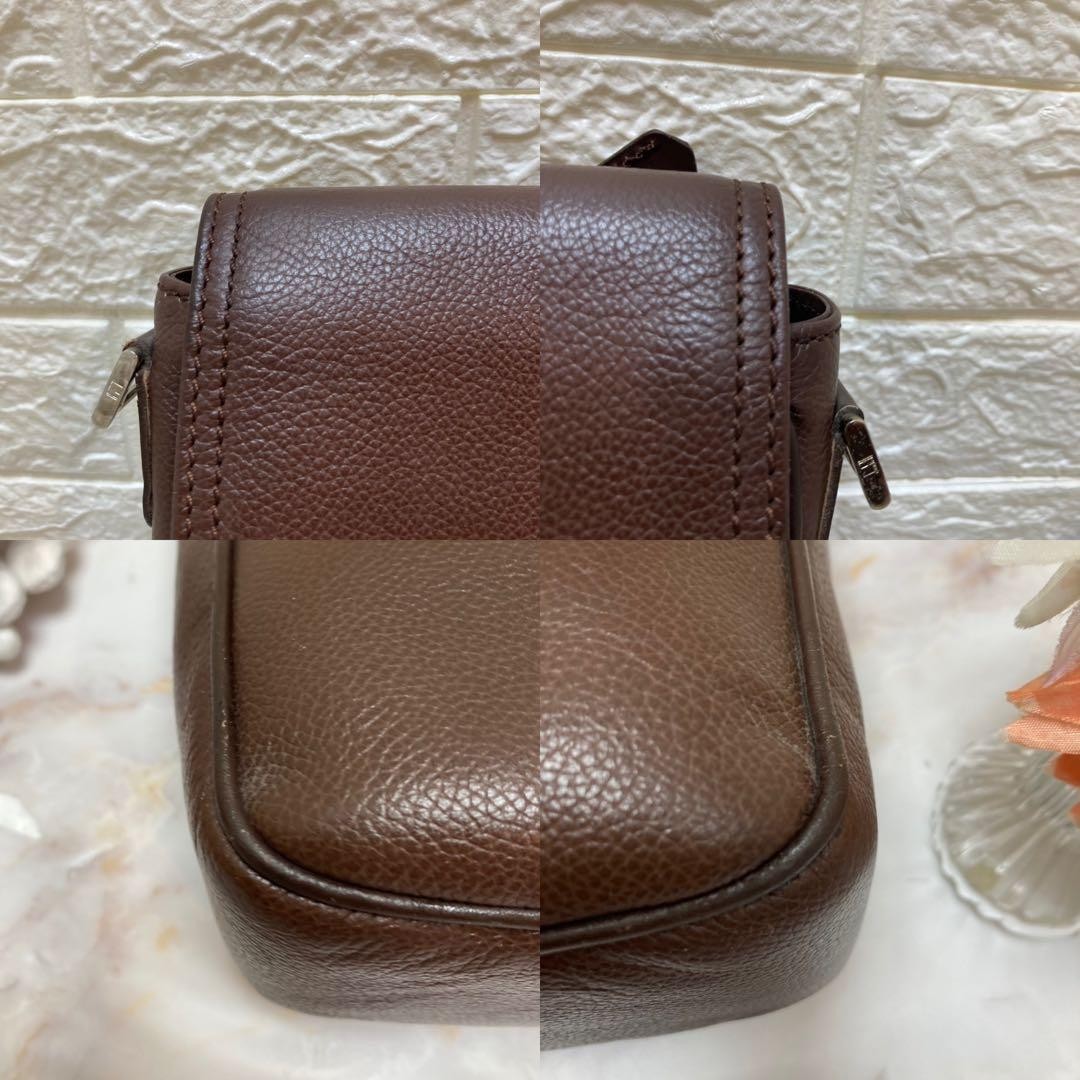 Dunhill Flap Briefcase Business Bag Brown Calf Leather Lock & Key Top Handle Men