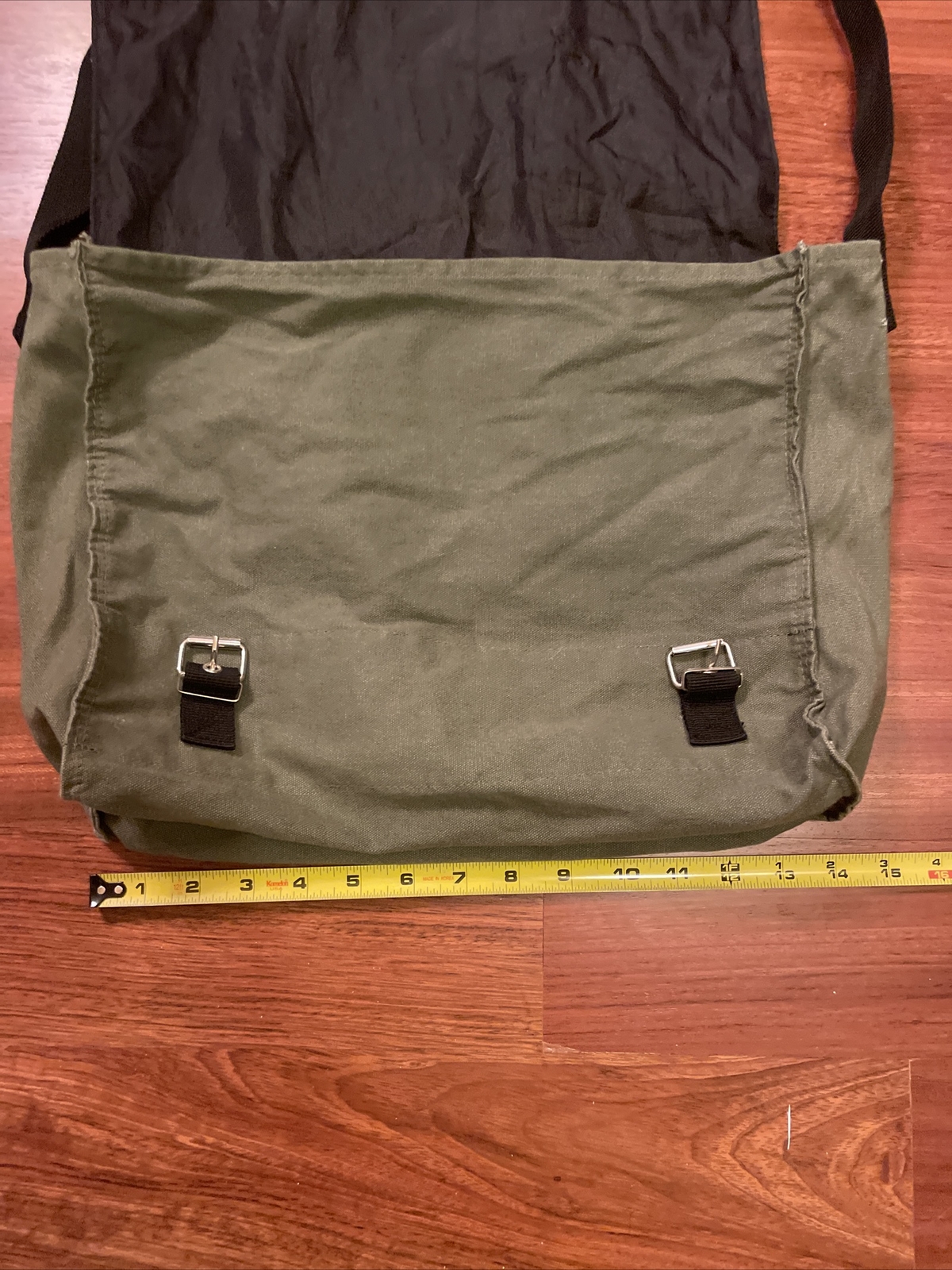 EUC Army Green First Aid Logo Satchel Messenger Canvas Bag Fun And Functional